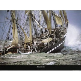 Picture Peddler Le Siecle du Belem by Philip Plisson Ship Sinking Print Poster 31.5x23.5