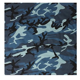 Rothco Camo Bandana - Standard - 22" x 22", Sky Blue Camo
