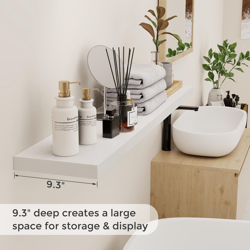 Fun Memories Floating Shelves 48 Inch Long, 9.3 Inch Deep