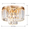 AGV LIGHTING CL006G Crystal Ceiling Light Fixture, Modern Semi Flush