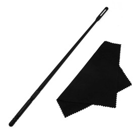 DGBRSM Flute Cleaning Rod Kit with 3pcs Swabs and Polishing Cloth, Black
