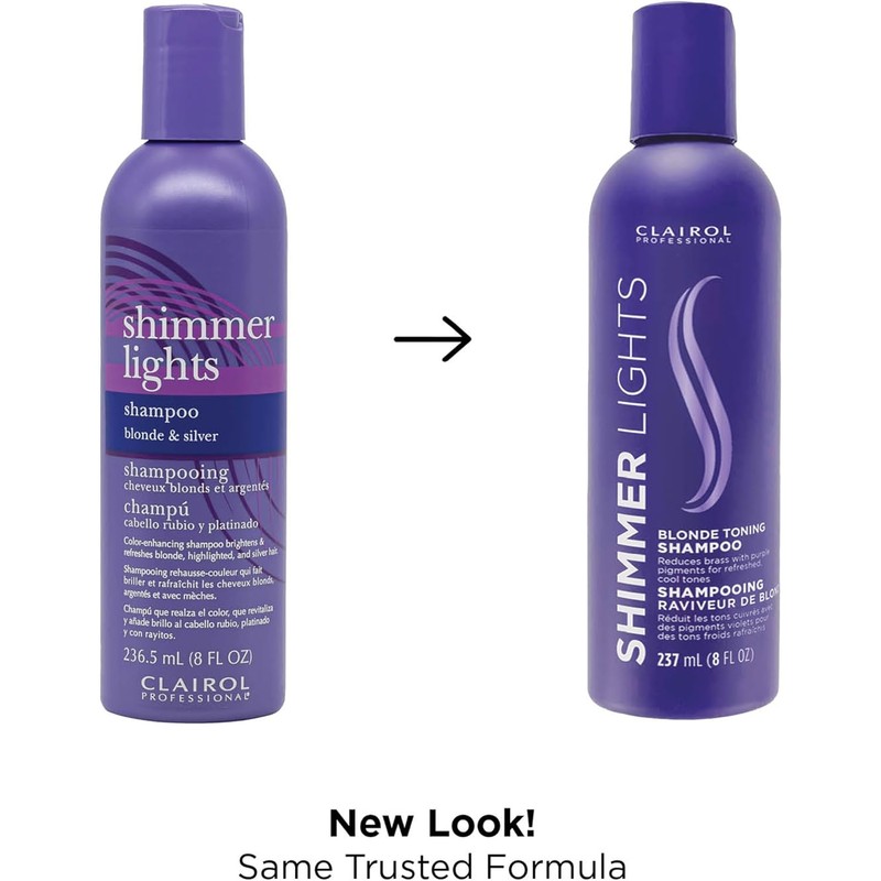 Clairol Open Line Shampoo Acondicionador Morado Shimmer Lights, 236 ml