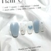 Glitter Churros Handmade Nail Tips - Short Coffin / 반짝
