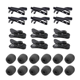 24PCS Universal Lapel Microphone Clip Kit|Flexible Microphone ClipMetal Lapel Clip Microphone|For Podcasting, KTV and Radio, Interview Video