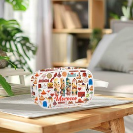 VAMSII Morocco Souvenir Gift Morocco Landmarks Toiletry Cosmetic Bag Morocco Themed Travel Gifts (USMoroccoToiletry)