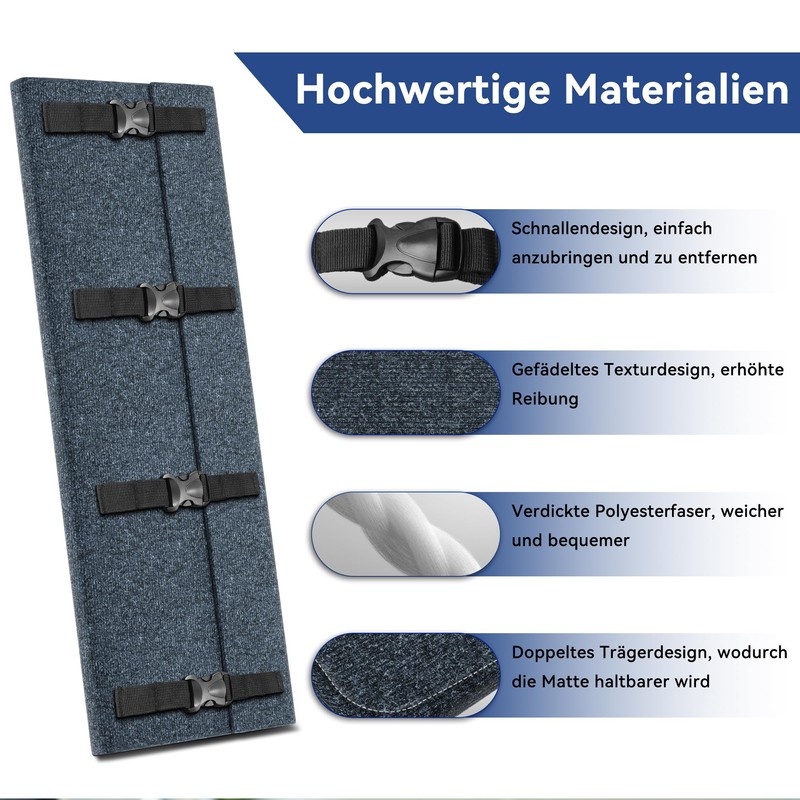 EFEALL Motorhome Step Doormat, Buckle Closure, Adjustable Carpet, Step RV,