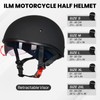 ILM Motorcycle Half Helmet with Sunshield Quick Release Strap Half
