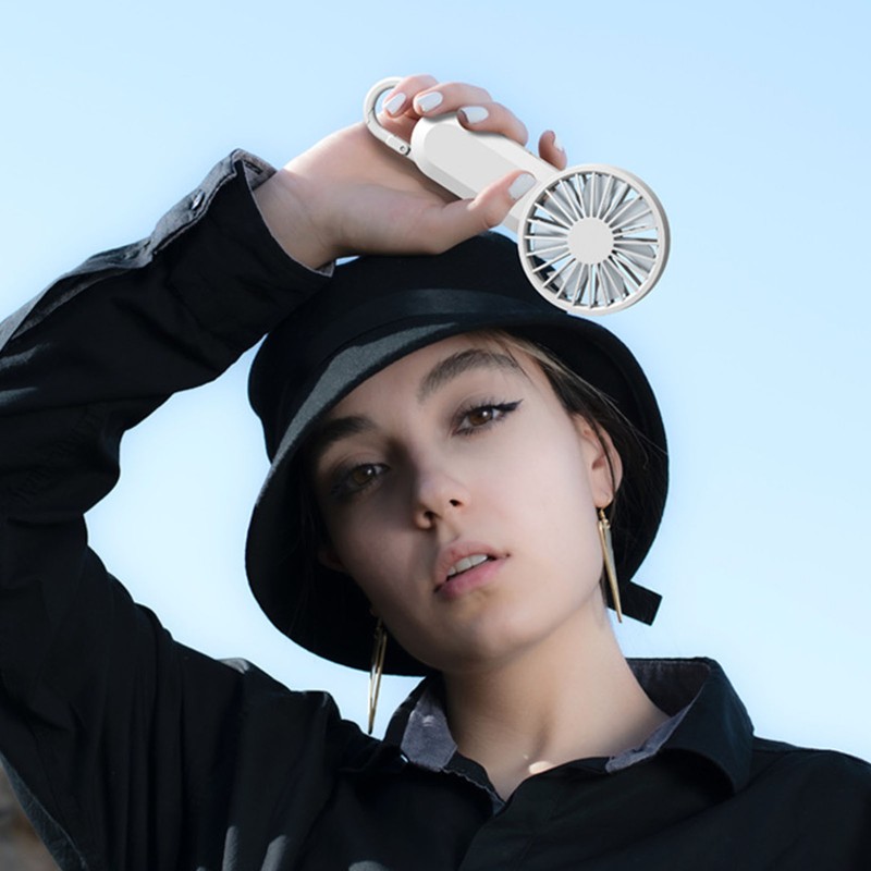 Handheld Fan USB Rechargeable Hand Fan Silent Operation Easy Hanging