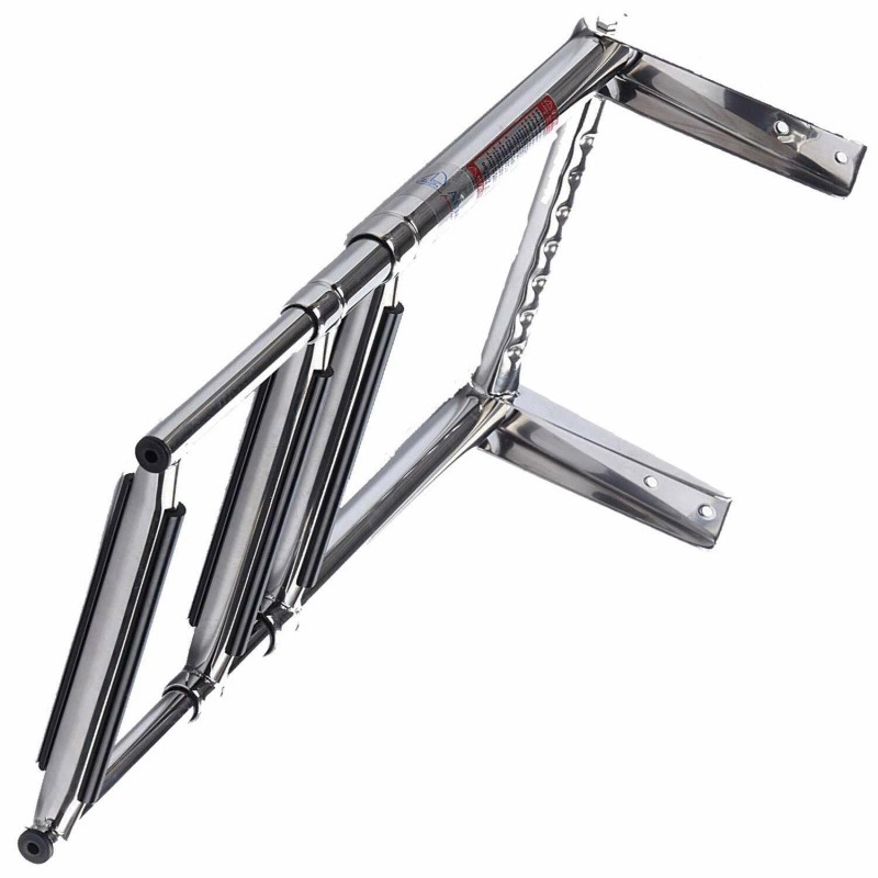 Amarine Made 3 Steps Folding Boat Ladder Telescoping Swim Boat