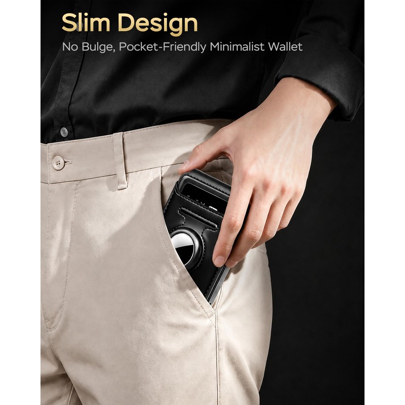 Vast Scenery Mens Wallet with AirTag Holder RFID Blocking Pop