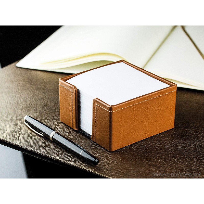 DELMON VARONE - Premium Leather Boxcalf Brown Note Box with