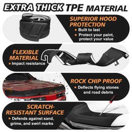 TripleAliners Hood Deflector Protector for Gladiator 2020+ & 2018+ Wrangler