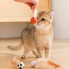 猫おもちゃ ボール 羽付きボール 3個 猫用おもちゃ 猫用フェザーボールおもちゃ 猫遊び用 猫用インタラクティブバウンシングボールフェザーおもちゃ 室内猫用 トレーニング