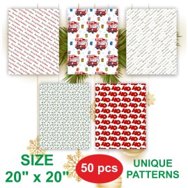 Purple Papers 50 Sheets Christmas Tissue Paper Sheets 20x20 Inch - Holiday Snowflake Xmas Gift