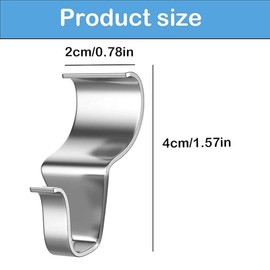 10Pcs Vinyl Siding Hooks,Vinyl Siding Hooks for Hanging Outdoor,Stainless Steel No Hole Needed Siding Clips,Multifunctional Outdoor Hook Hangers for Hanging Doorplates Wreaths and Holiday Decorations