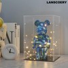 LANSCOERY Acrylic Display Case, Assemble Showcase Display Box for Collectibles,