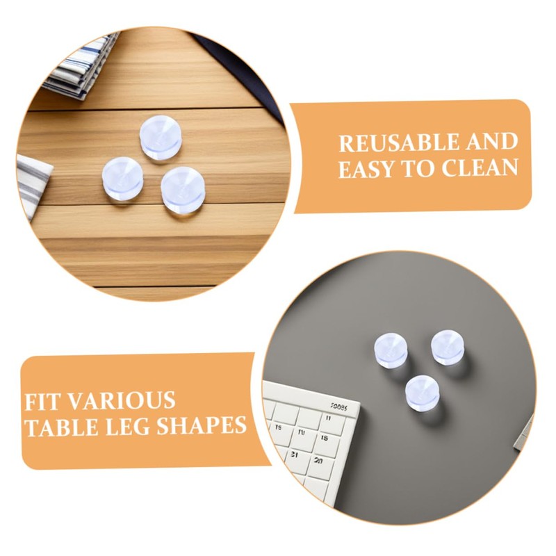 OSALADI 16pcs Transparent Slip Glass Table Bumper Pads Cushion Feet