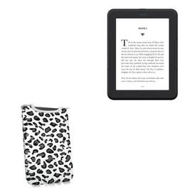 BoxWave Case Compatible with Barnes & Noble Nook GlowLight 4 - Snow Leopard Plush SlipSuit, Animal Leopard Print Padded Soft Sleeve