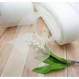 50 Yards Stiff Horsehair Braid 2Inch Wide Horsehair Braid Roll for Wedding Dress Dance Formal Dress Accessories Skirt Boning Sewing Shaping (White, 2Inch)