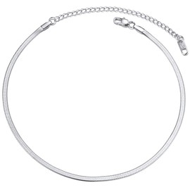Stainless Steel Snake Chain Choker Necklaces Men Jewelry Layered Herringbone Necklace for Women