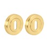 HANDLEZONE® 2 Pack Keyhole Door Lock Escutcheon Covers - Satin