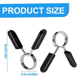 EIHI Dumbbell Bar Spring Lock Pack of 2 Weight Lever Clamps for Dumbbells, Dumbbell Clips for Dumbbells, Weight Lifting, Dumbbell Attachment, Lock, 25 mm, Spring Clip, Dumbbell, beige