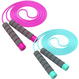 Adjustable Soft Skipping Rope - Toddler Jump Rope With Skin-Friendly Foam Handles For Kids, Boys, Girls, Women, Men - Exercise Activity, Outdoor Fitness
