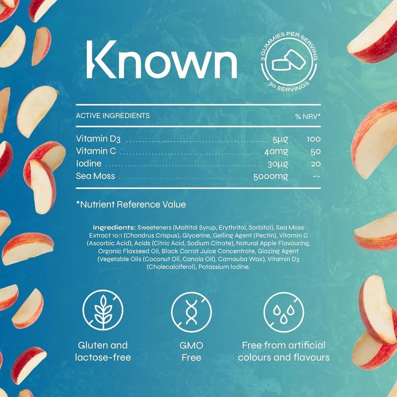 Known Tasty Sea Moss Gummies – 5000mg Sea Moss, Vitamin