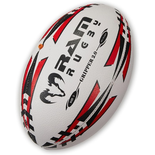 Ram Rugby Gripper 2.0 Trainingsball, England nr. 1, Handgenäht, 3D-Grip