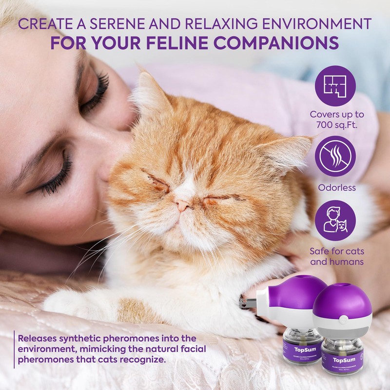 TopSum Cat Pheromones Calming Diffuser: Premium Pheromone Diffuser for Cats