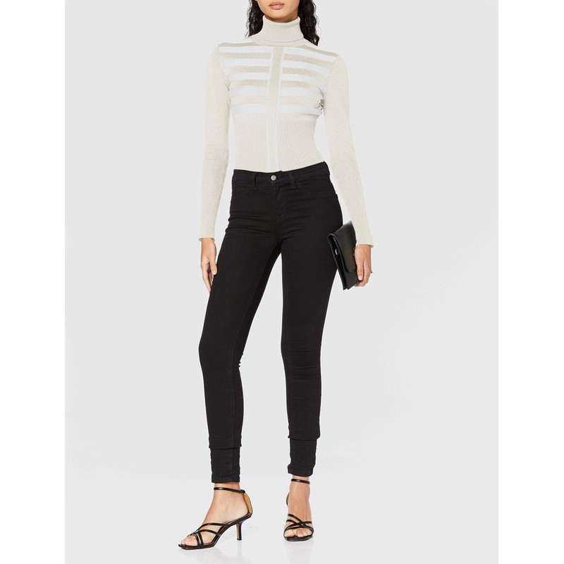 Morgan Women's Pull Manche Longue Col Roulé Lurex Mentosa Pullover,