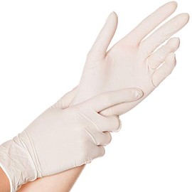 Hygostar Latex Gloves Skin White XL Powdered Pack of 100