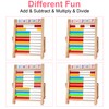 KIDWILL Preschool Math Learning Toy,10-Row Wooden Frame Abacus with Multi-Color