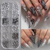 Kinretixia Goth Nail Charms, 3D Triangle and Spike Gothic Punk