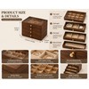 Wooden Jewelry Box Transparent Window Rings Necklace Storage Organizer Box