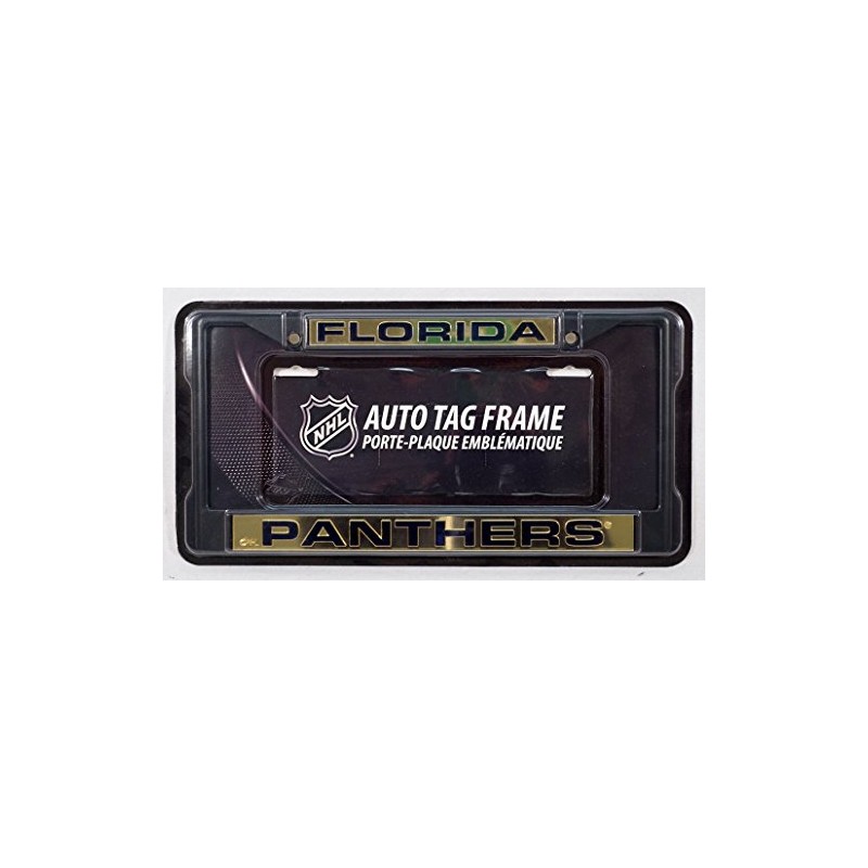 Rico Florida Panthers Black Metal License Plate Frame Holder