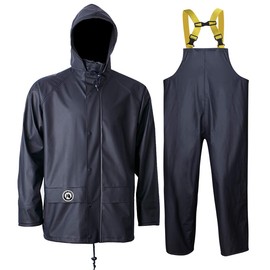 Navis Marine Rain Suit for Men Women Heavy Duty Workwear Waterproof Jacket with Pants 3 Pieces