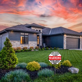 Funny Due To Price Warning Yard Sign Home Security Sign Property Protected by Owner Sign Outdoor Large 10 Inch With Stake