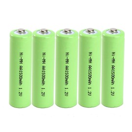 STEPMAX 5 Pack Rechargeable AA Batteries 1500mAh High Capacity Batteries 1.2V NiMH Low Self Discharge for Solar Lights,Garden Light,Toys, Remote Control, Mouse