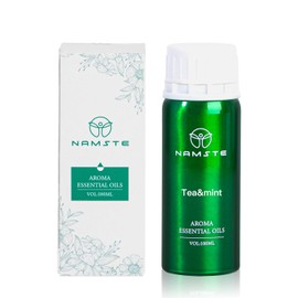NAMSTE Tea Tree & Peppermint 3.38 Fl Oz Essential Oil Blend for Diffuser - Refreshing Mint and Fragrance of Tea Scented Diffuser Oil, Energy Boost Humidifier Oil for Office and Living Room