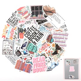 100 Reading Spirits Stickers for Students and Teachers - Waterproof Vinyl Stickers with Positive Designs for Laptops, Books and More