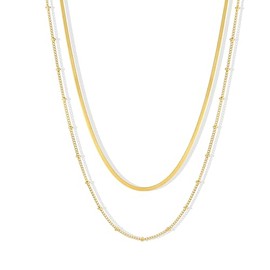 SKENUDY Layered Gold Necklaces for Women,Waterproof Non Tarnish,Thin,Dainty,Sturdy Women's Chain Necklaces