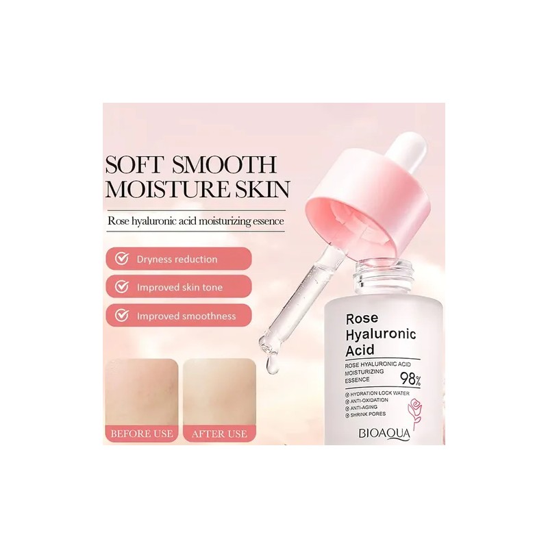 Bioaqua Serum Rosas Ácido Hialurónico Hidratante Antiarrugas