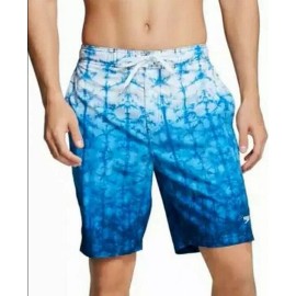Speedo Mens Swimwear Blue White Gradient Boardshorts Ombre SIZE S