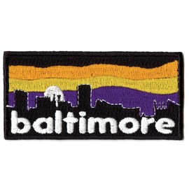 City Of Baltimore Skyline Embroidered Iron On Patch