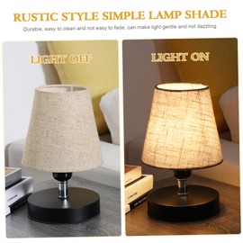 Gadpiparty 2pcs Cloth Lamp Shades Modern Lampshade Linen Burlap Lamp Shades Fabric Lampshade for Table Lamps Linen Bedroom Bedside, Small Lamp Shade, 5.5x5.5x5.1inch