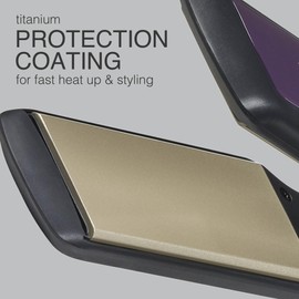 Remington 1 3/4" Flat Iron, Hair Straightener with Anti-Static Technology, 30-Second Heat Up & 60 Minute Auto Shut-Off, 30% Longer Ceramic Floating Plates, Titanium + Ceramic Coating