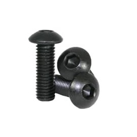 1/4"-20 x 1/4" Button Head Socket Cap Screws, Black Oxide Finish, Coarse Threads, Fully Threaded, 25 Pack