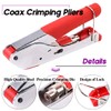 Swpeet 14Pcs Coax Cable Crimper Wire Stripper Tool Kit, RG59