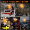 Amber Beacon Strobe Lights, 12-24V 16 Flashing Modes 60 LED